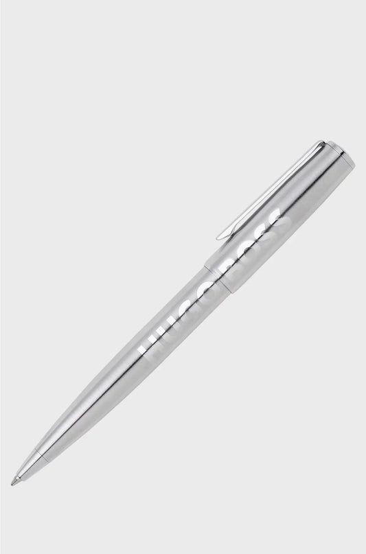 CHROME BALLPOINT PEN WITH TONAL LOGO
