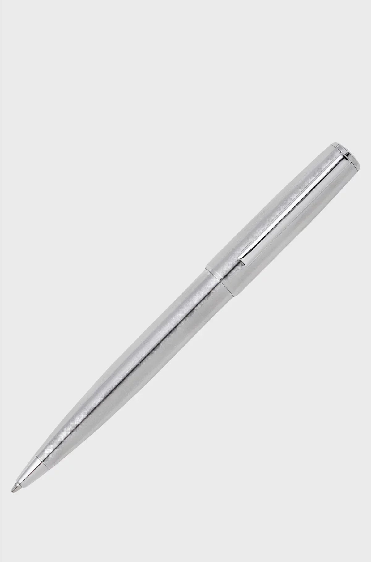 CHROME BALLPOINT PEN WITH TONAL LOGO