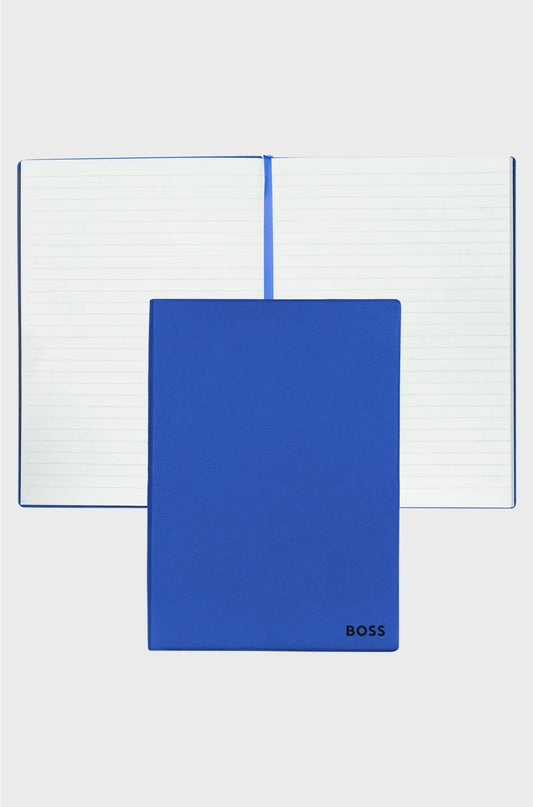A5 NOTEBOOK IN BLUE FAUX LEATHER