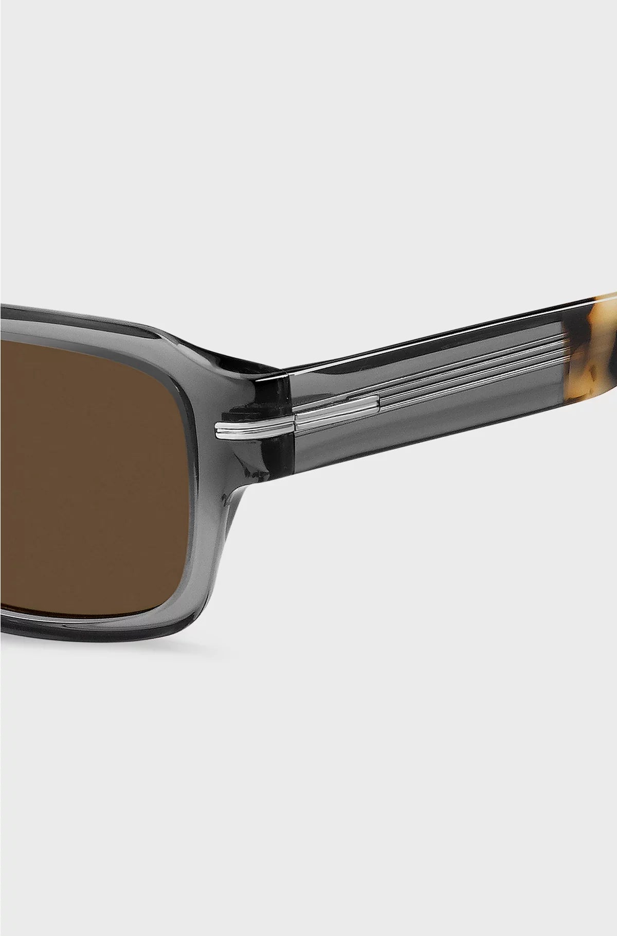 TRANSPARENT-ACETATE SUNGLASSES WITH HAVANA DETAILING