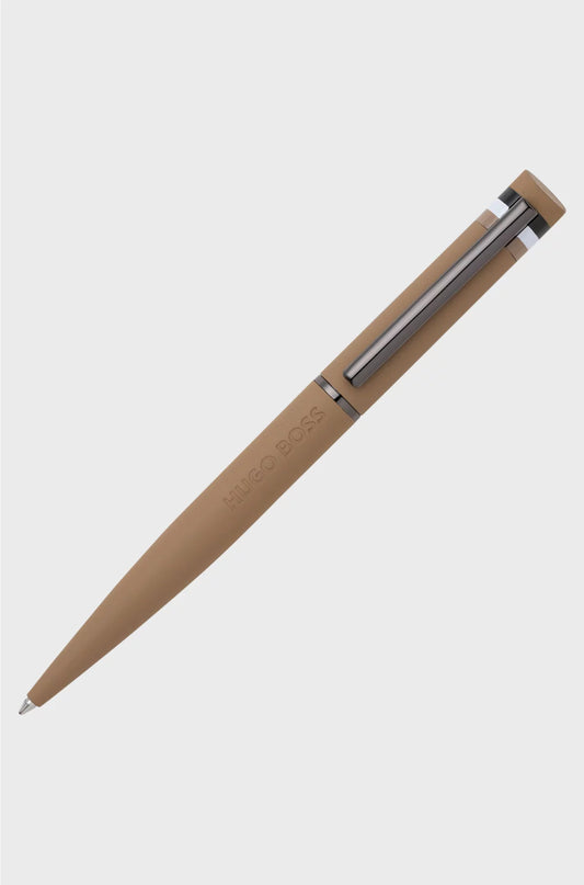 CAMEL BALLPOINT PEN WITH SIGNATURE-STRIPE DETAIL