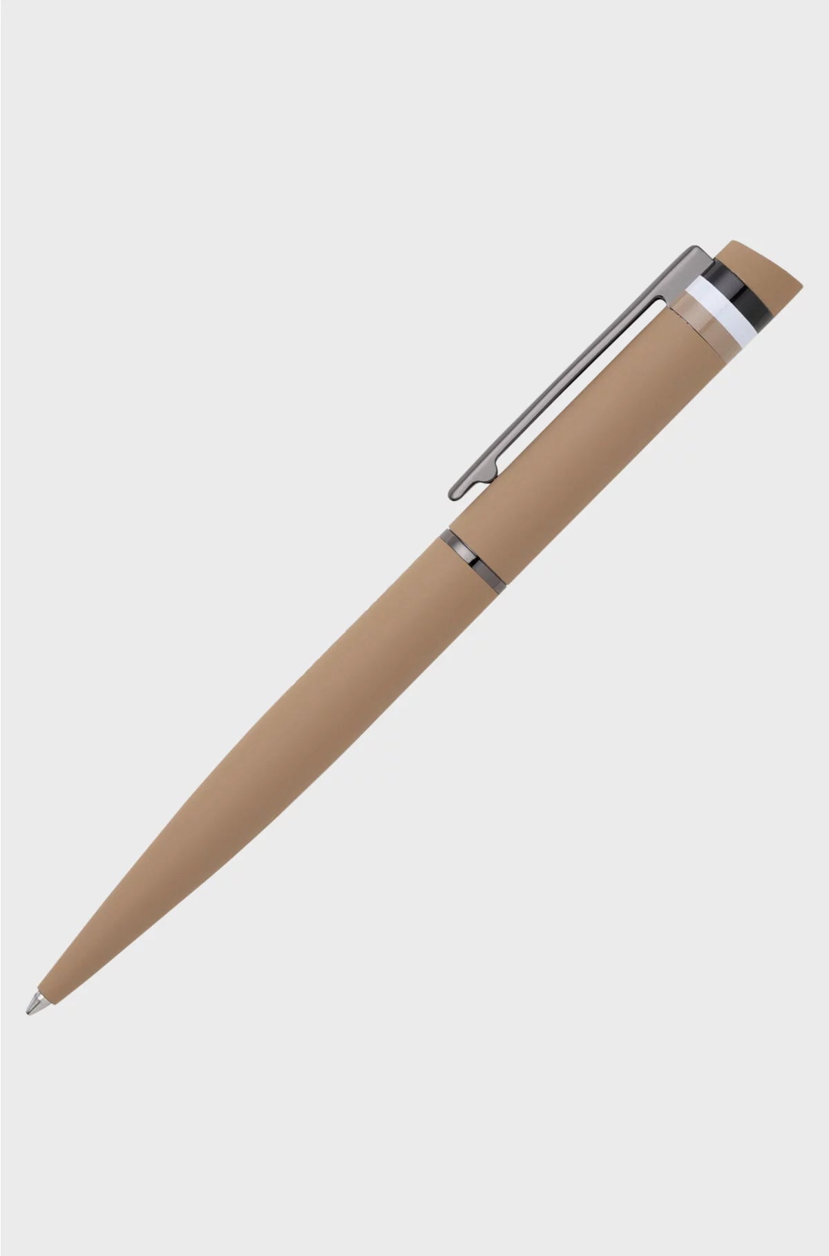 CAMEL BALLPOINT PEN WITH SIGNATURE-STRIPE DETAIL