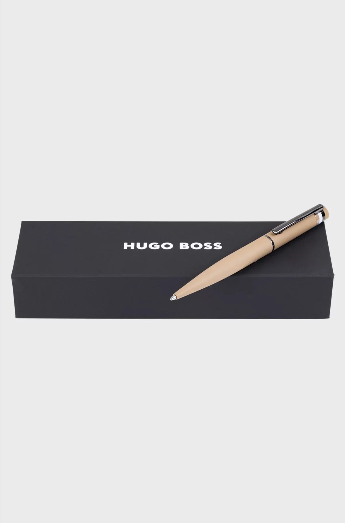 CAMEL BALLPOINT PEN WITH SIGNATURE-STRIPE DETAIL