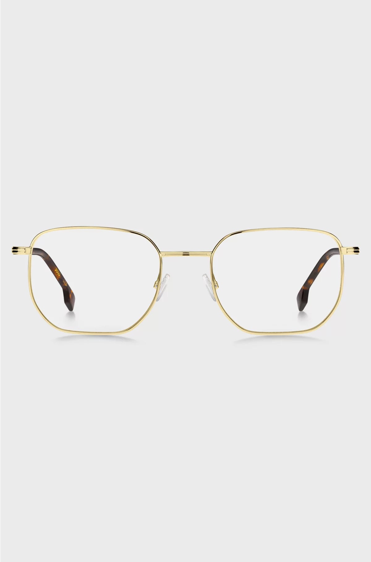 GOLD-TONE OPTICAL FRAMES WITH HAVANA END TIPS