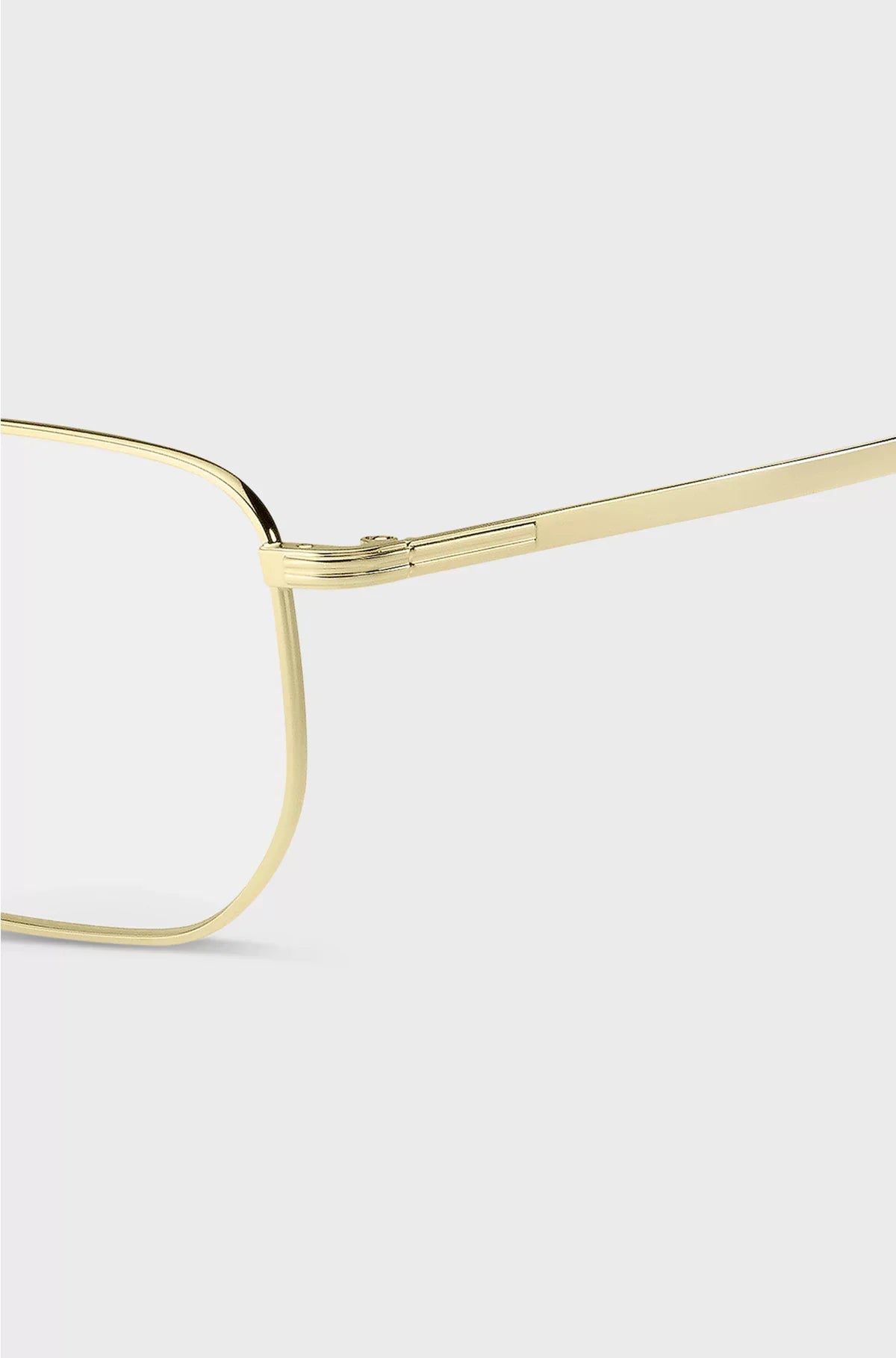 GOLD-TONE OPTICAL FRAMES WITH HAVANA END TIPS