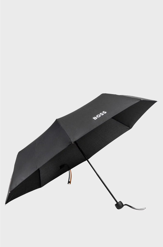 MINI UMBRELLA WITH SIGNATURE-STRIPE CLOSING STRAP