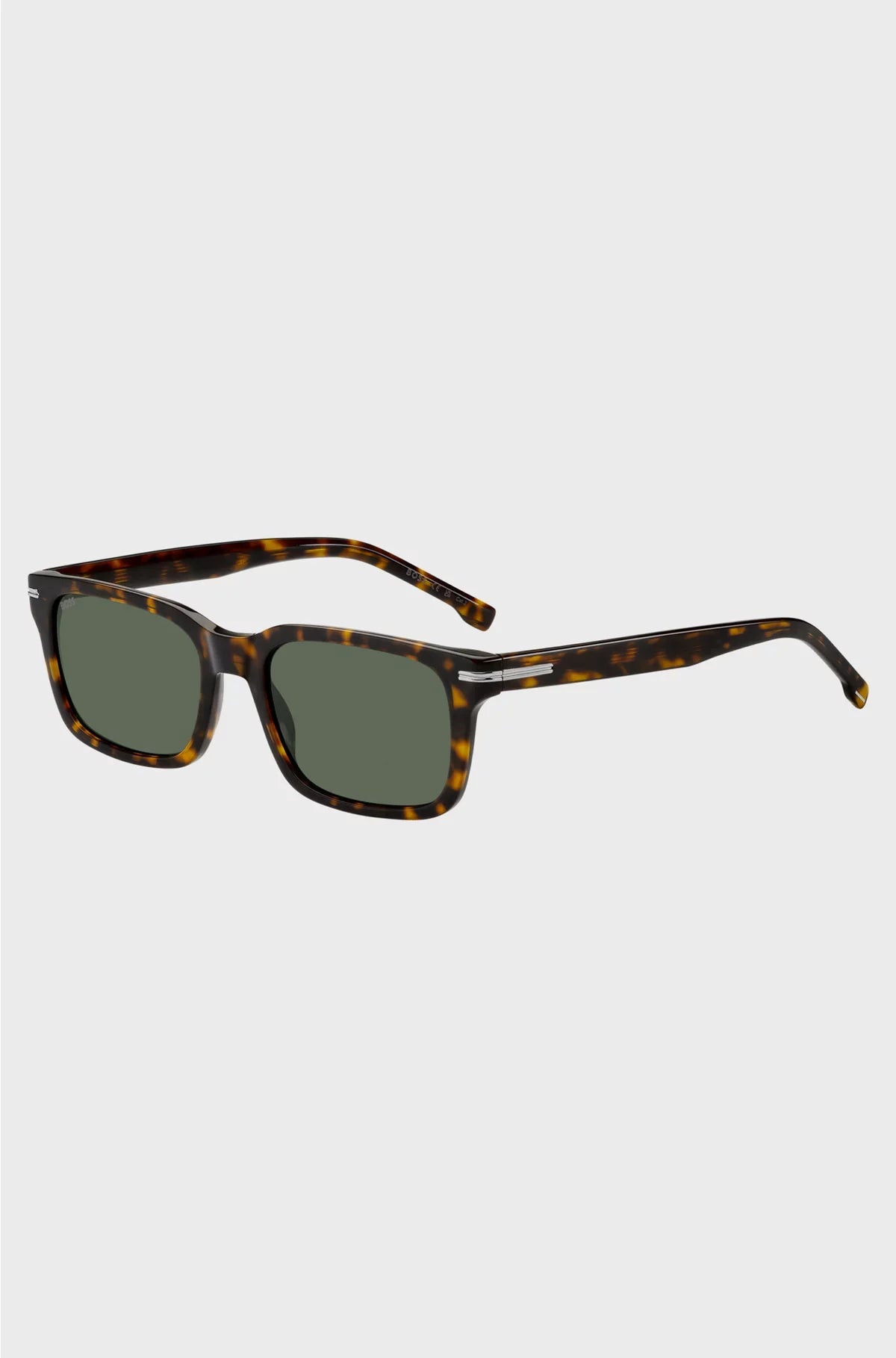 HAVANA-ACETATE SUNGLASSES WITH SILVER-TONE HARDWARE