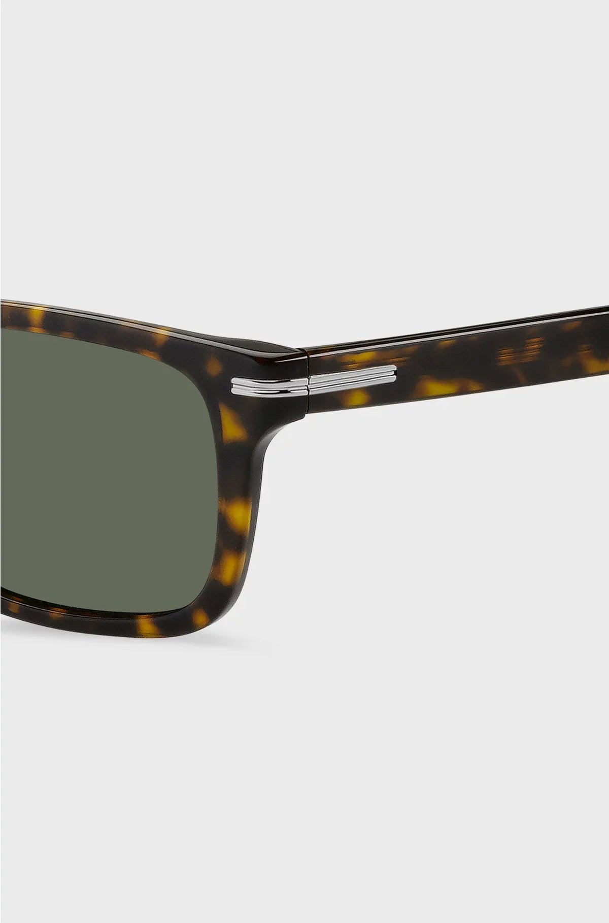 HAVANA-ACETATE SUNGLASSES WITH SILVER-TONE HARDWARE