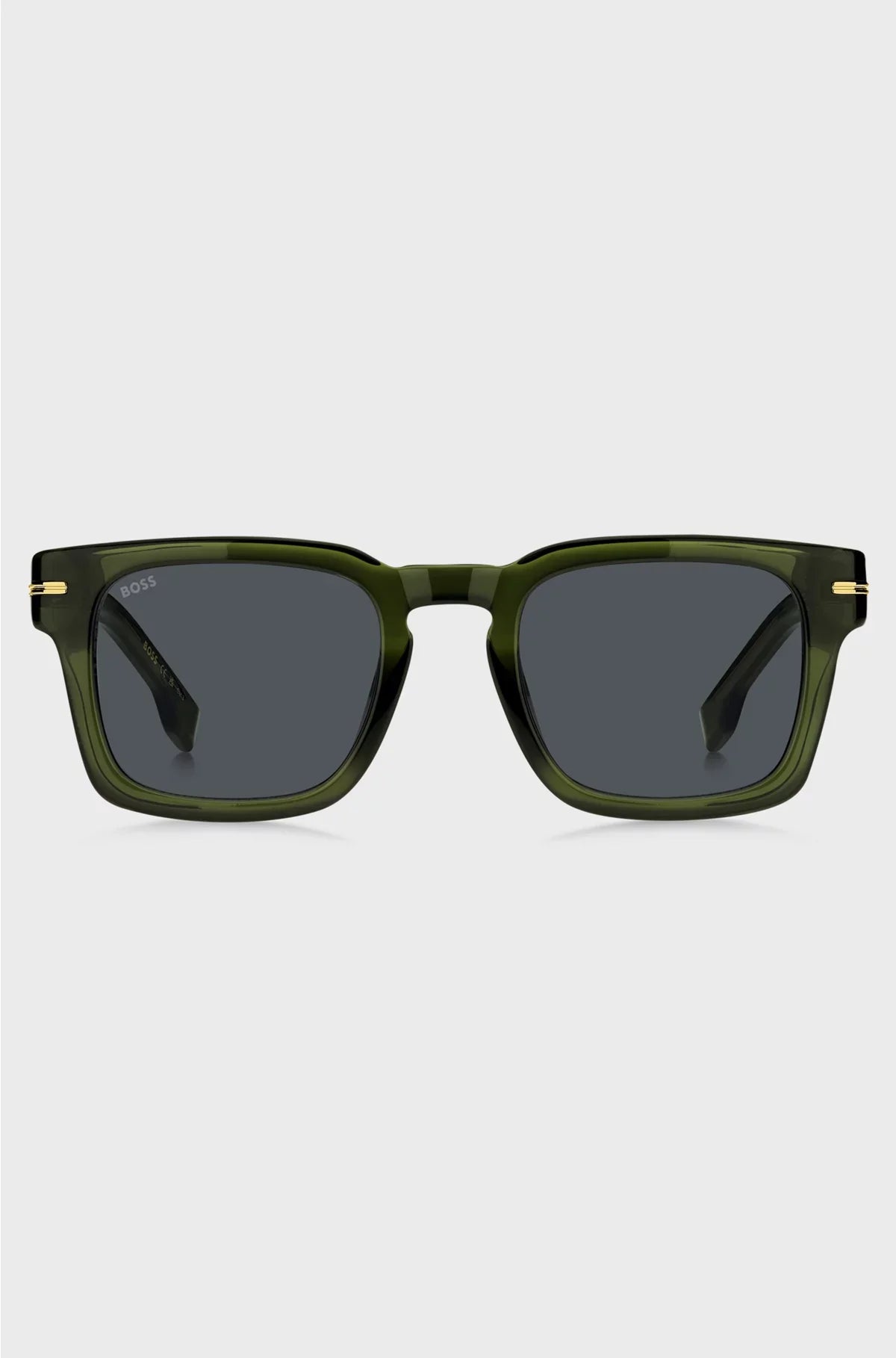 GREEN-ACETATE SUNGLASSES WITH GOLD-TONE HARDWARE