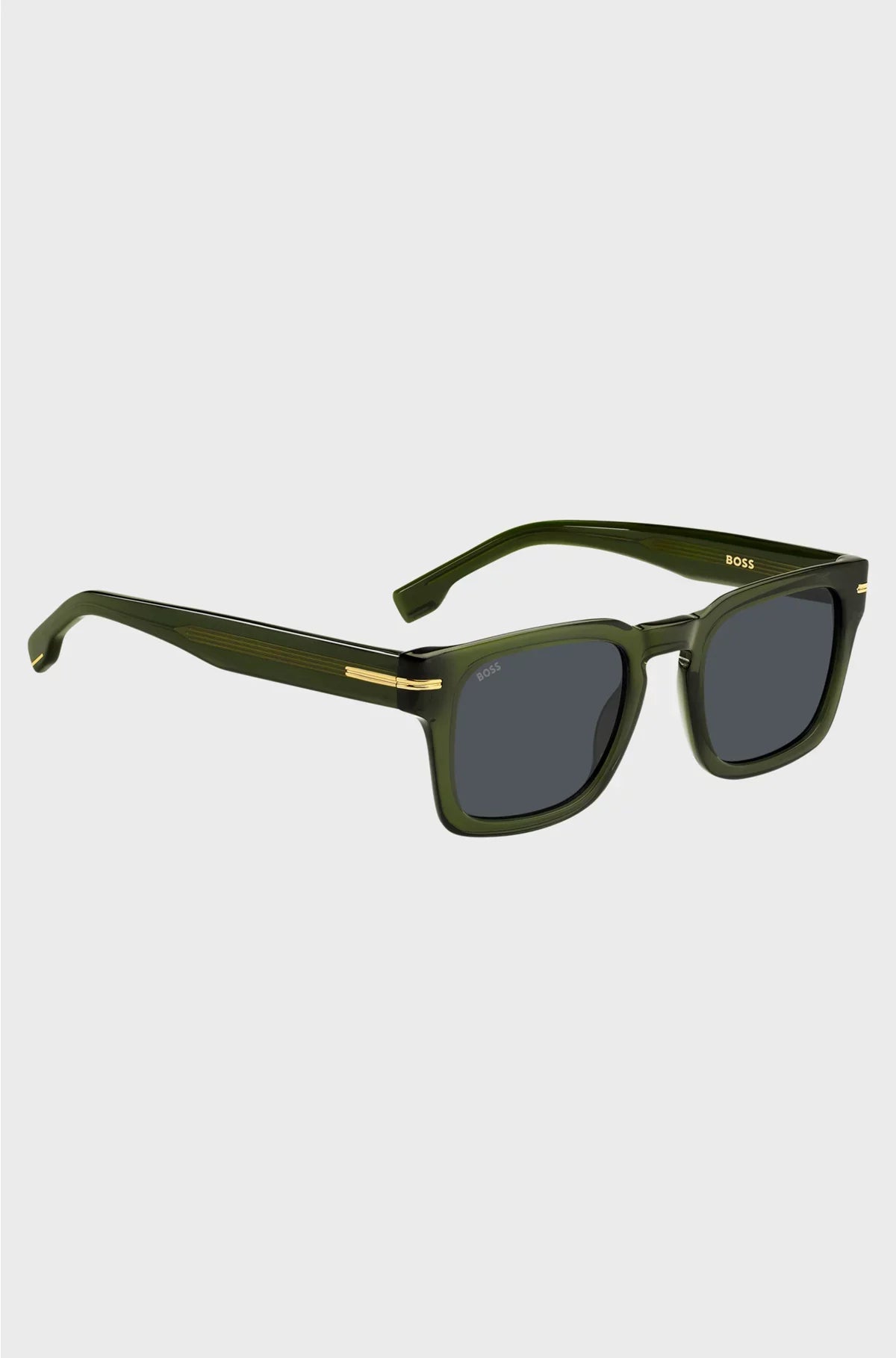 GREEN-ACETATE SUNGLASSES WITH GOLD-TONE HARDWARE