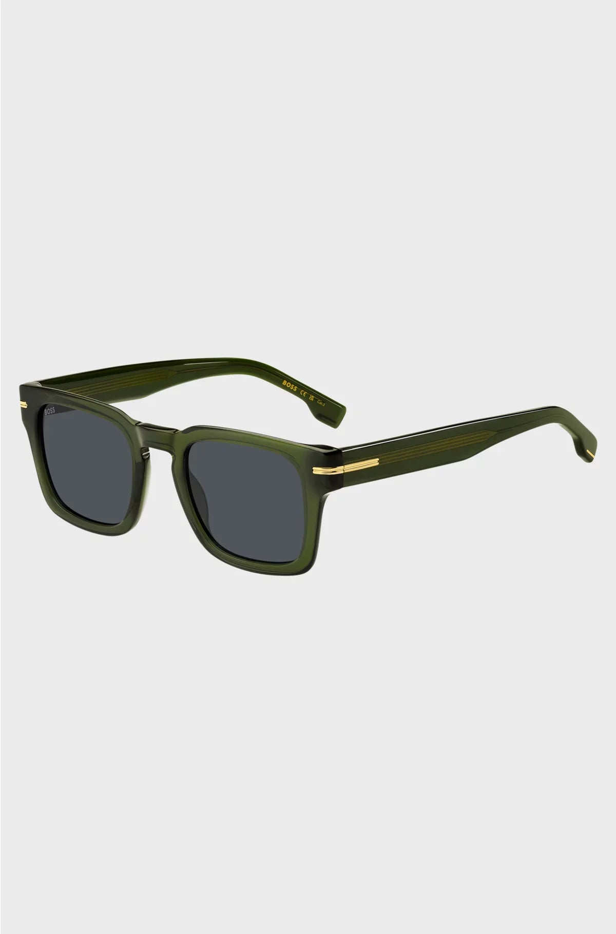 GREEN-ACETATE SUNGLASSES WITH GOLD-TONE HARDWARE