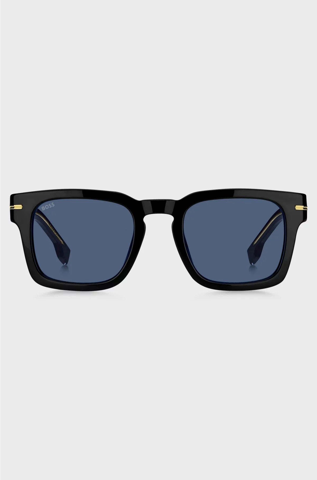 BLACK-ACETATE SUNGLASSES WITH GOLD-TONE HARDWARE