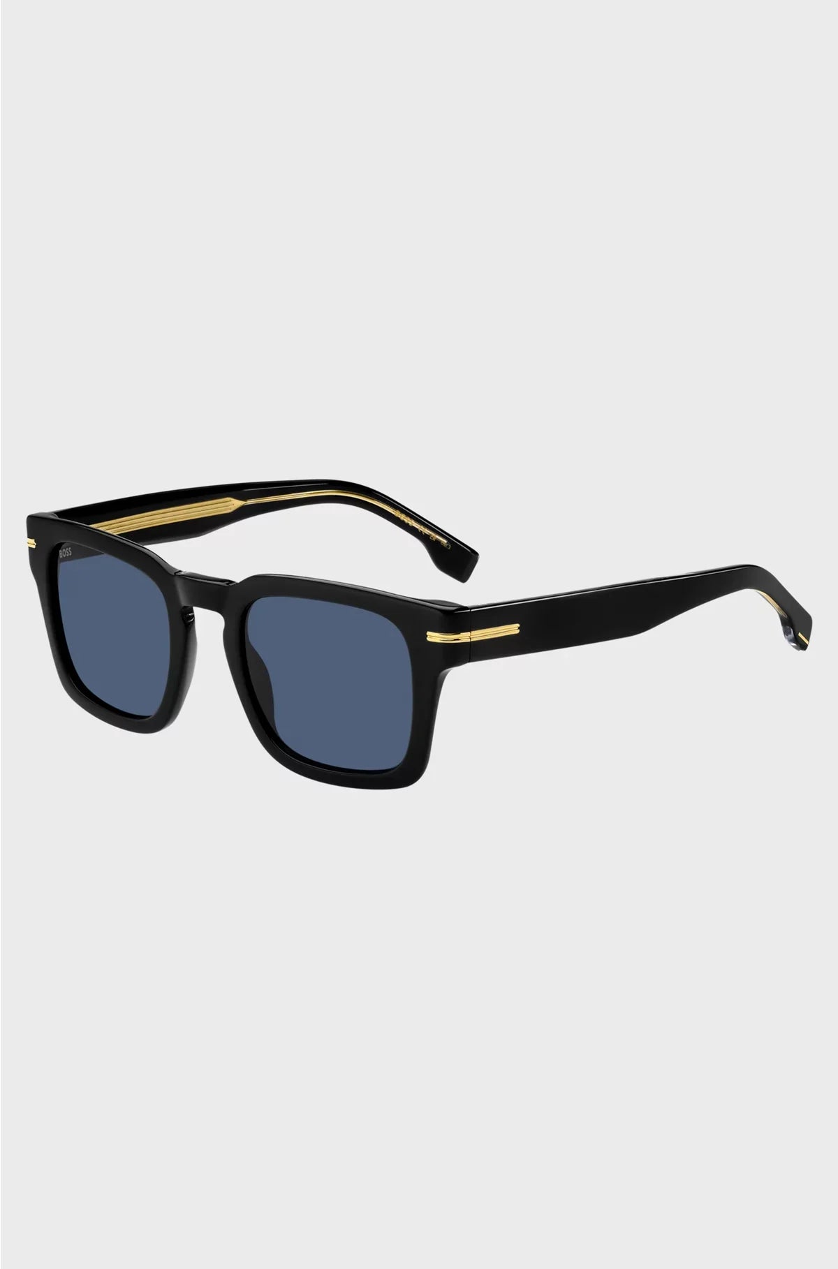 BLACK-ACETATE SUNGLASSES WITH GOLD-TONE HARDWARE