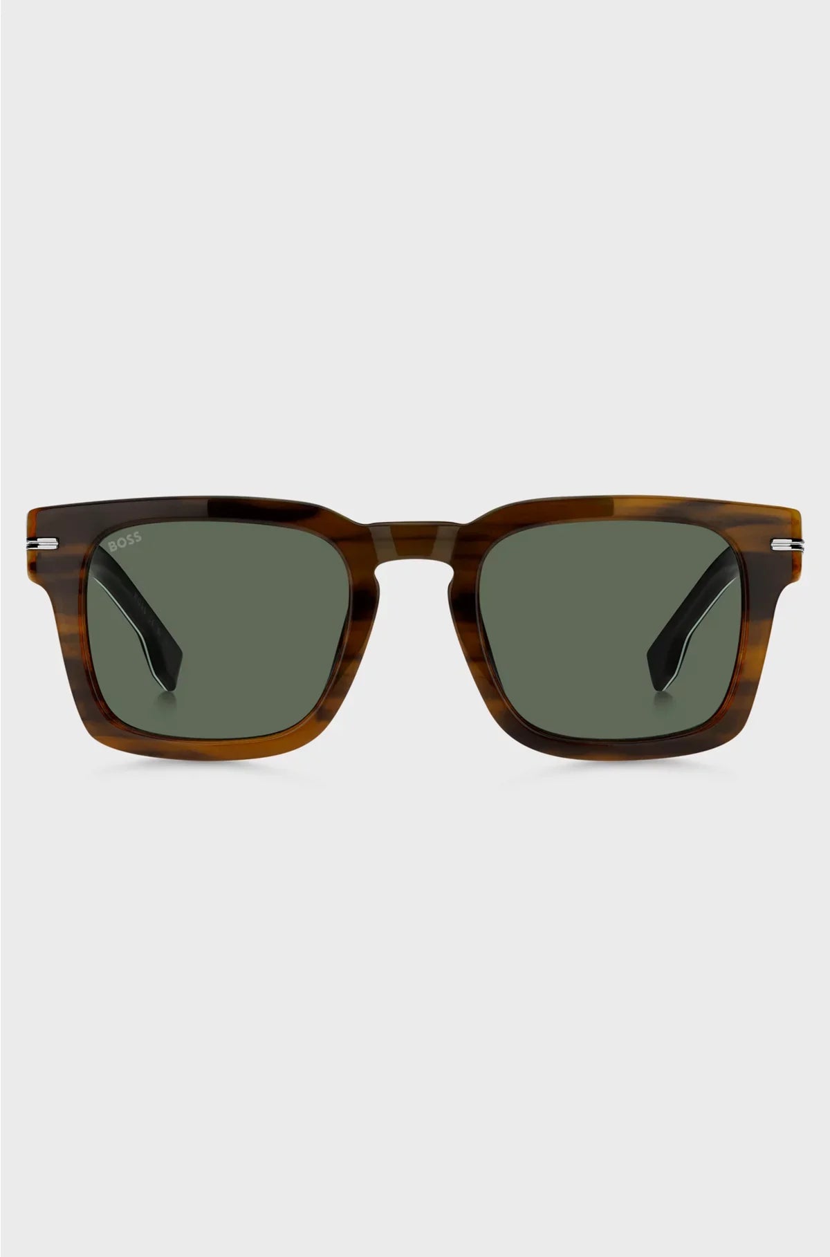 PATTERNED-ACETATE SUNGLASSES WITH SILVER-TONE HARDWARE