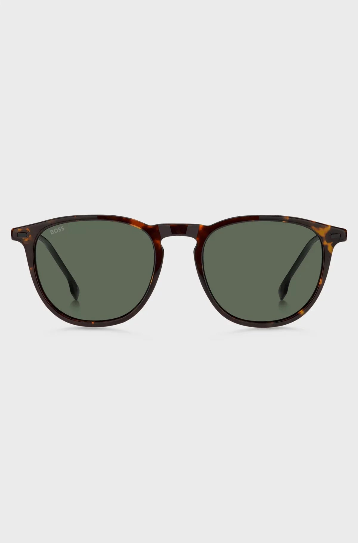 HAVANA-ACETATE SUNGLASSES WITH STEEL TEMPLES