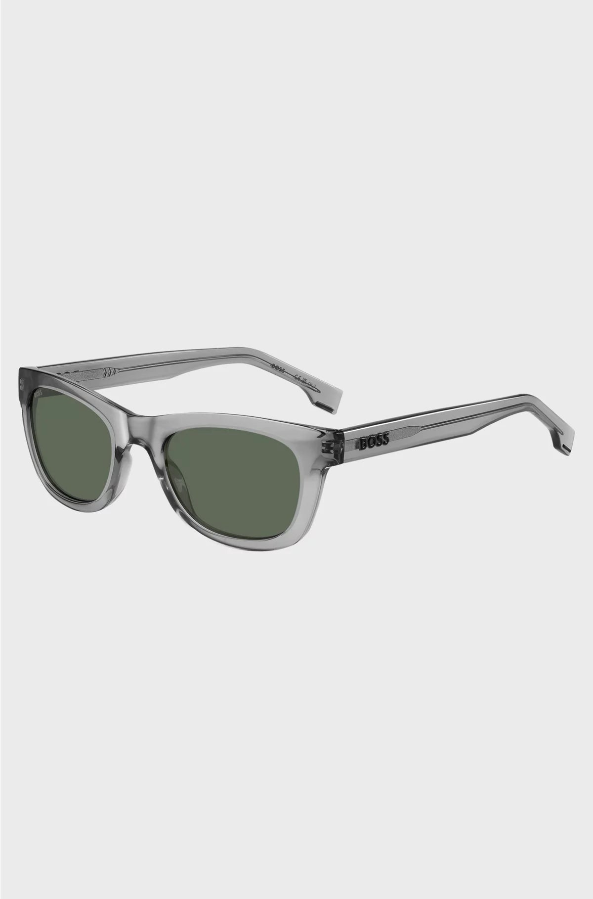 GREY-ACETATE SUNGLASSES WITH 3D LOGO
