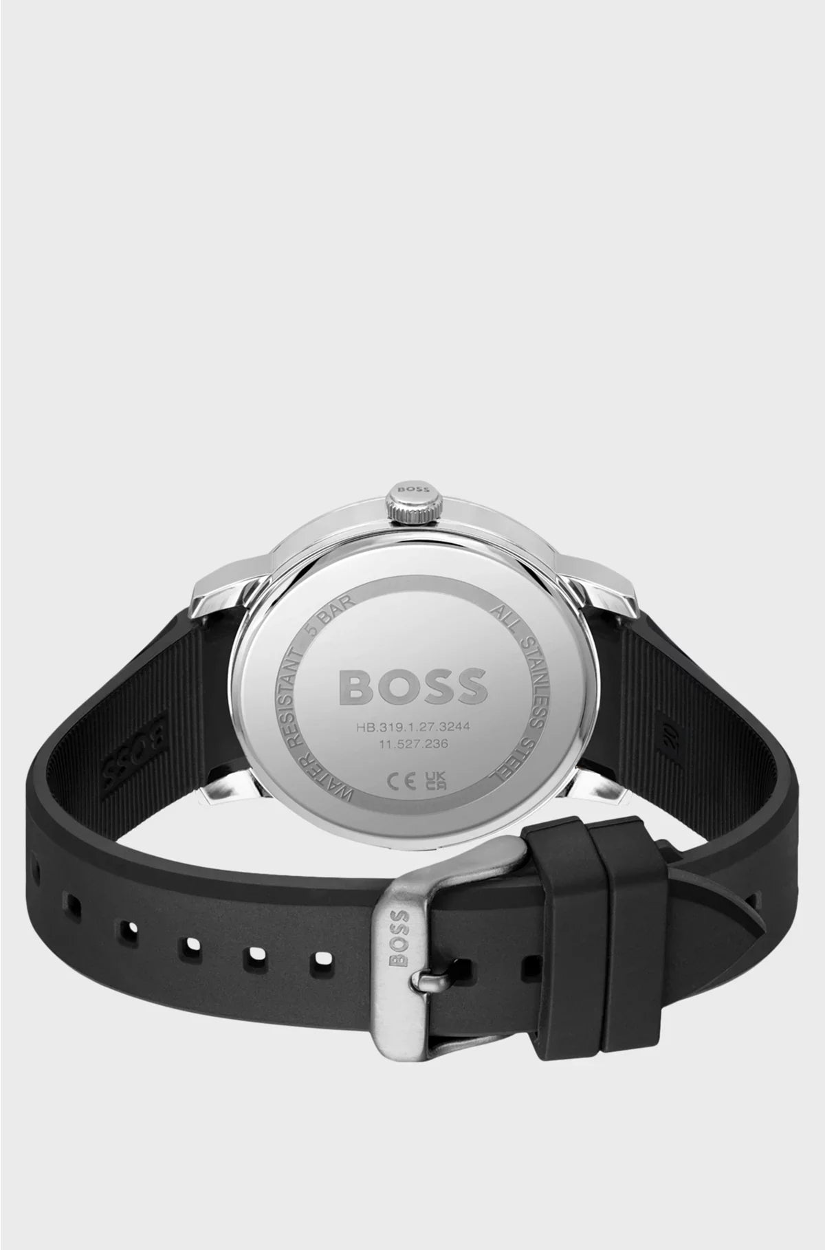 SILICONE-STRAP WATCH WITH BLUE DIAL