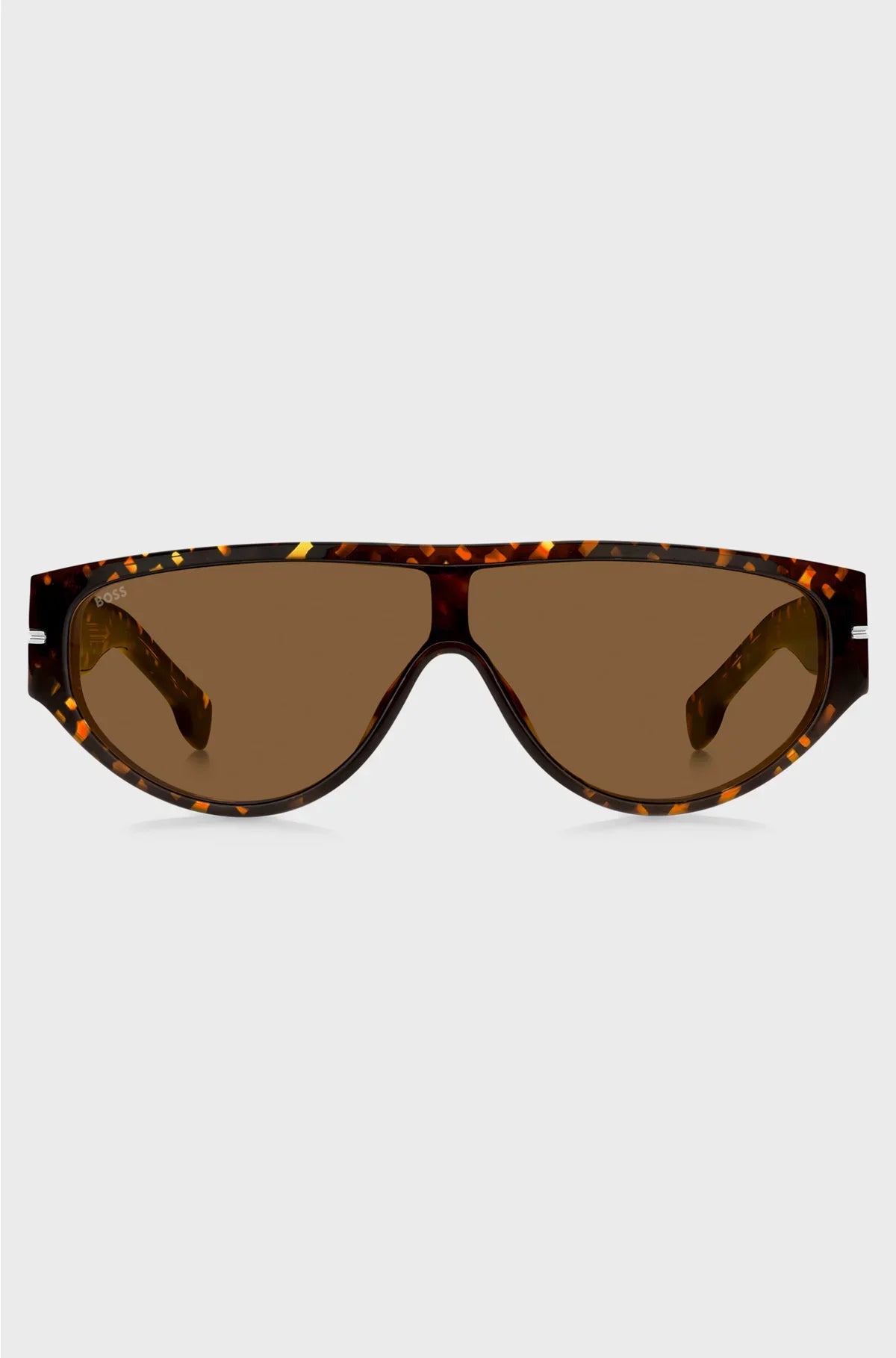 MASK-STYLE SUNGLASSES IN MONOGRAM-PATTERNED ACETATE