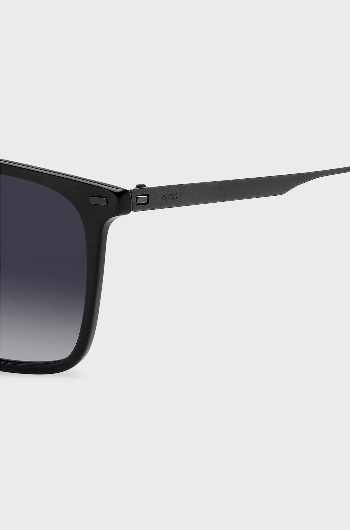 BLACK-ACETATE SUNGLASSES WITH STEEL TEMPLES