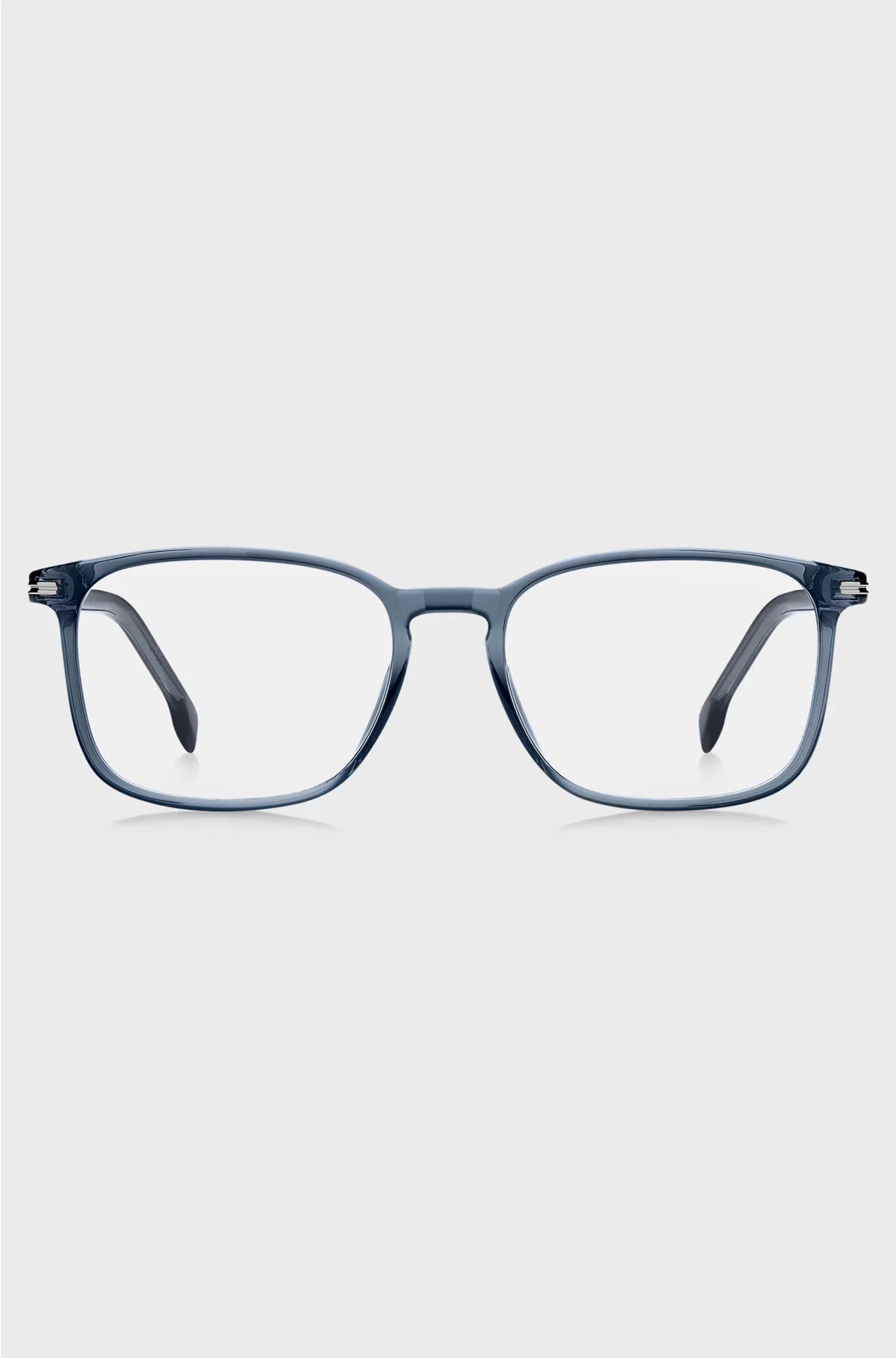 BLUE-ACETATE OPTICAL FRAMES WITH SILVER-TONE HINGES