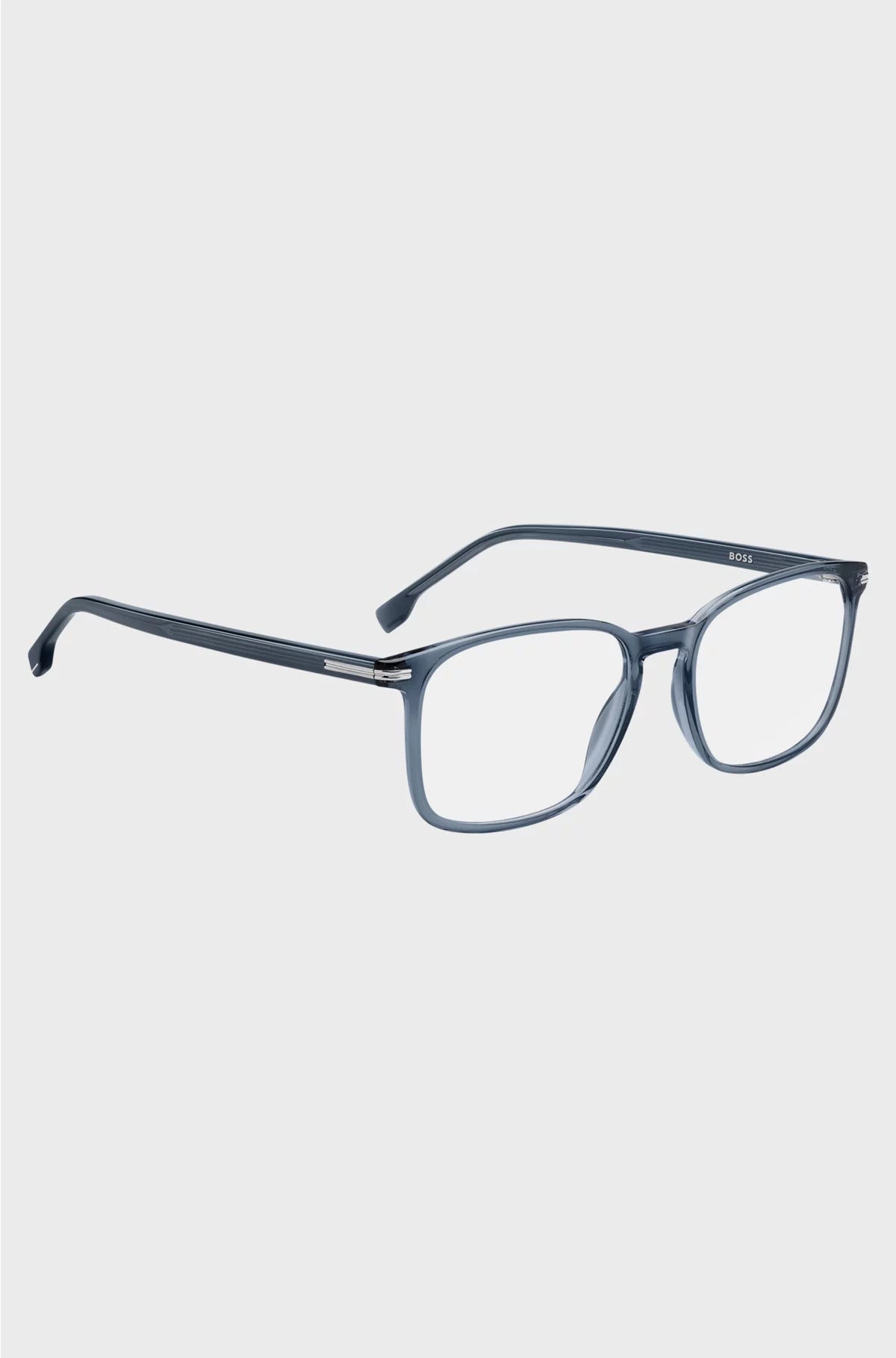 BLUE-ACETATE OPTICAL FRAMES WITH SILVER-TONE HINGES