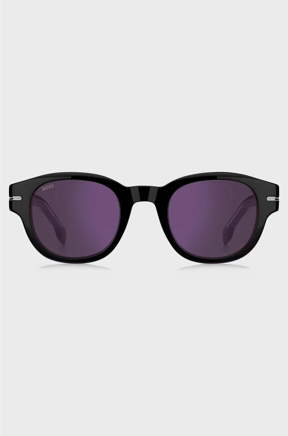 OCCHIALI DA SOLE NERI IN ACETATO CON LENTI VIOLA