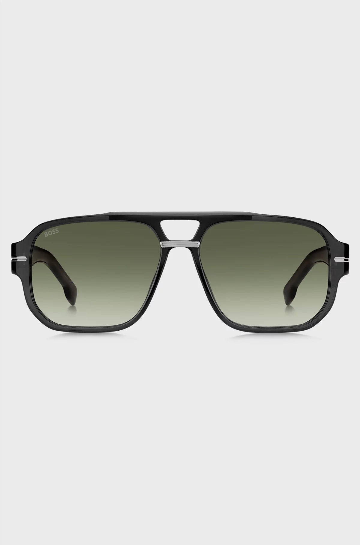 GREY-ACETATE SUNGLASSES WITH PATTERNED ACCENTS