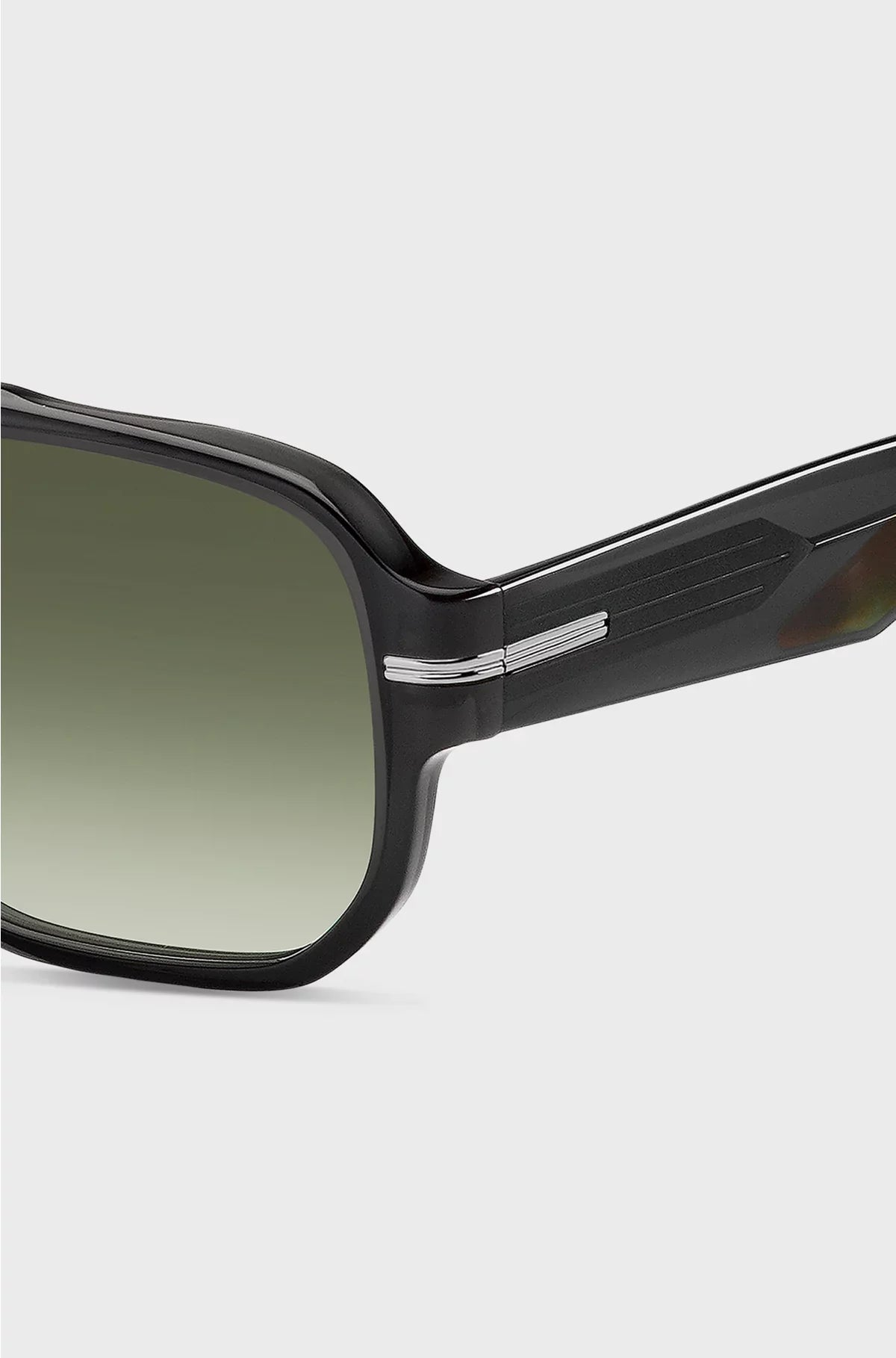 GREY-ACETATE SUNGLASSES WITH PATTERNED ACCENTS