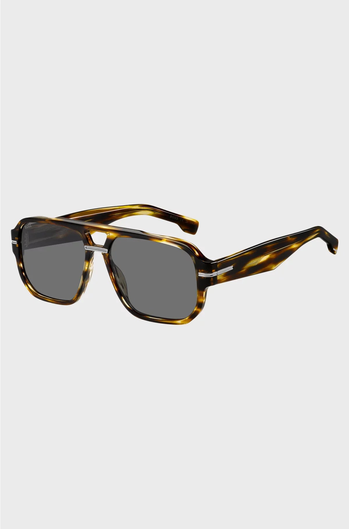 PATTERNED-ACETATE SUNGLASSES WITH SILVER-TONE DETAILS