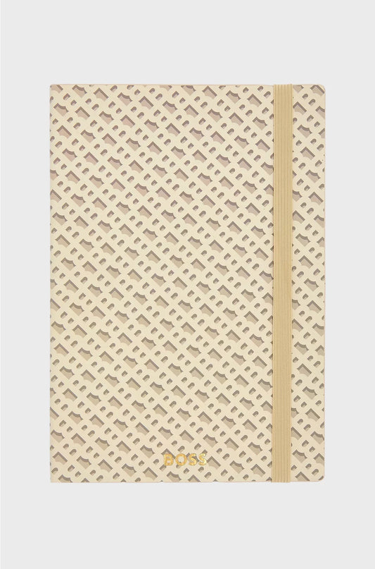 CREAM A5 NOTEBOOK WITH MONOGRAM PATTERN