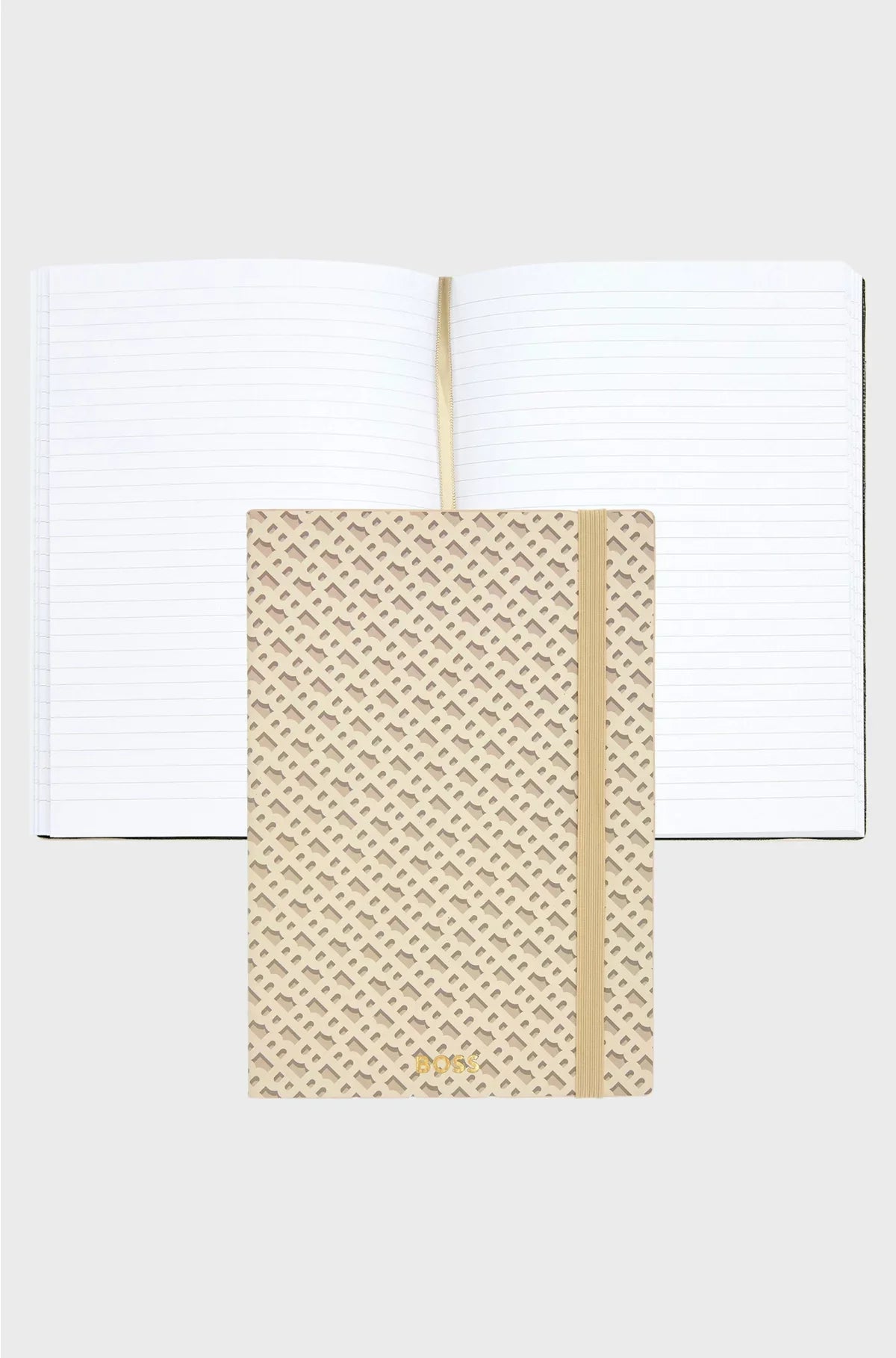 CREAM A5 NOTEBOOK WITH MONOGRAM PATTERN