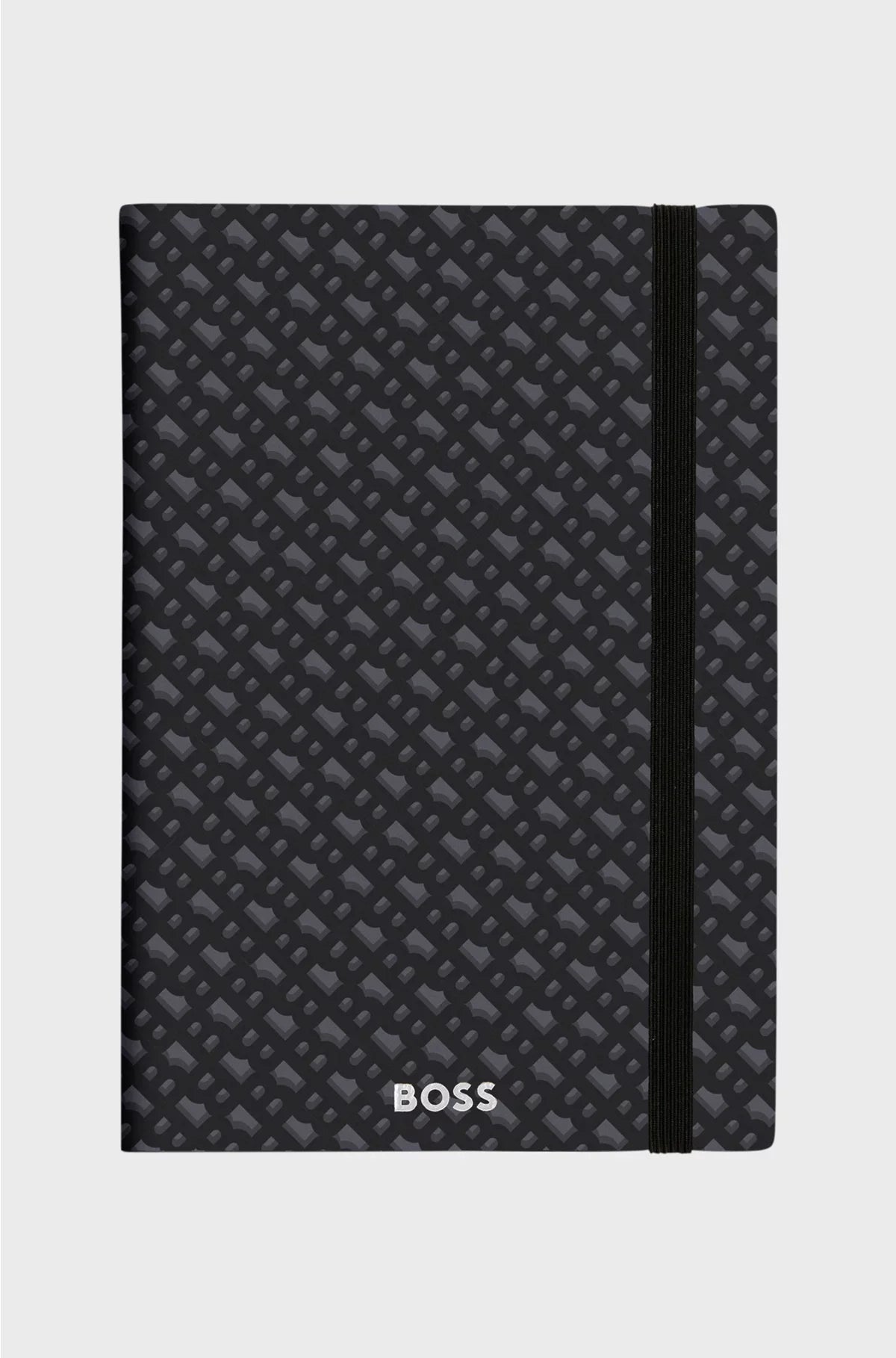 GREY A5 NOTEBOOK WITH MONOGRAM PATTERN