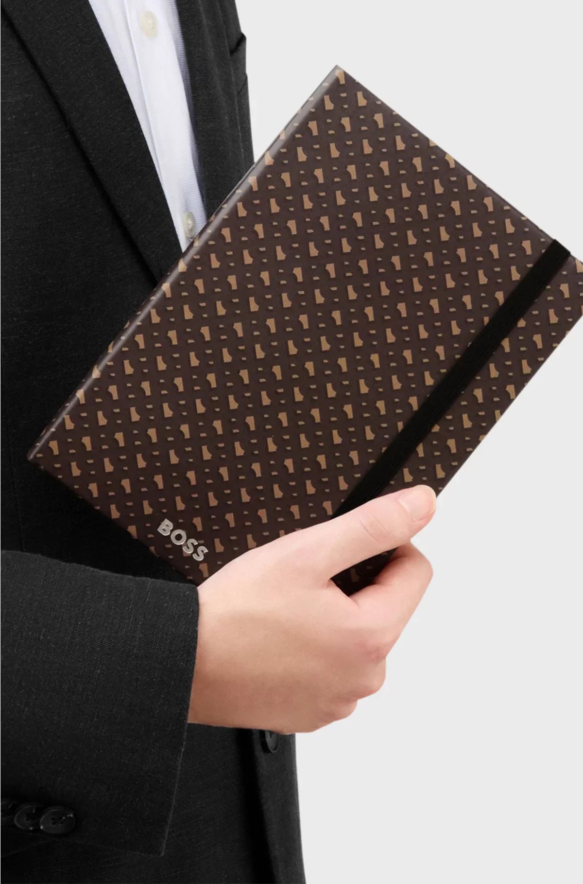 A5 MONOGRAM-PATTERN NOTEBOOK AND BALLPOINT PEN SET