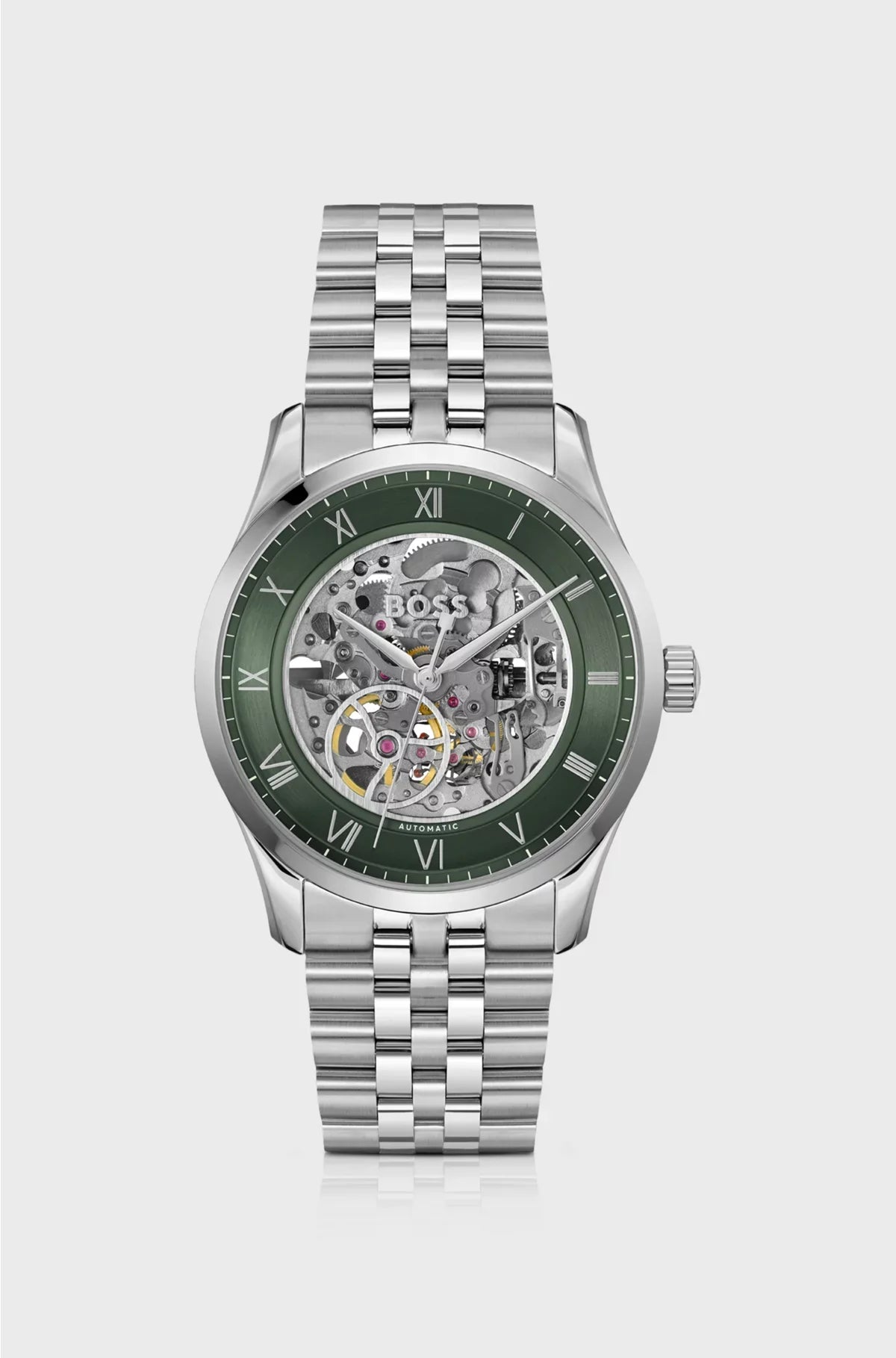 PRINCIPLE STAINLESS-STEEL AUTOMATIC WATCH WITH SKELETON DIAL