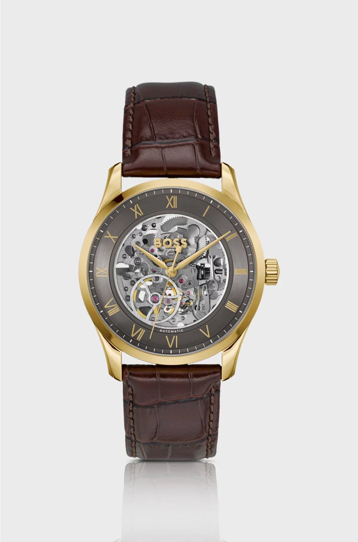 OROLOGIO AUTOMATICO PRINCIPIA SKELETON COLOR ORO CON QUADRANTE A SCHELETRO