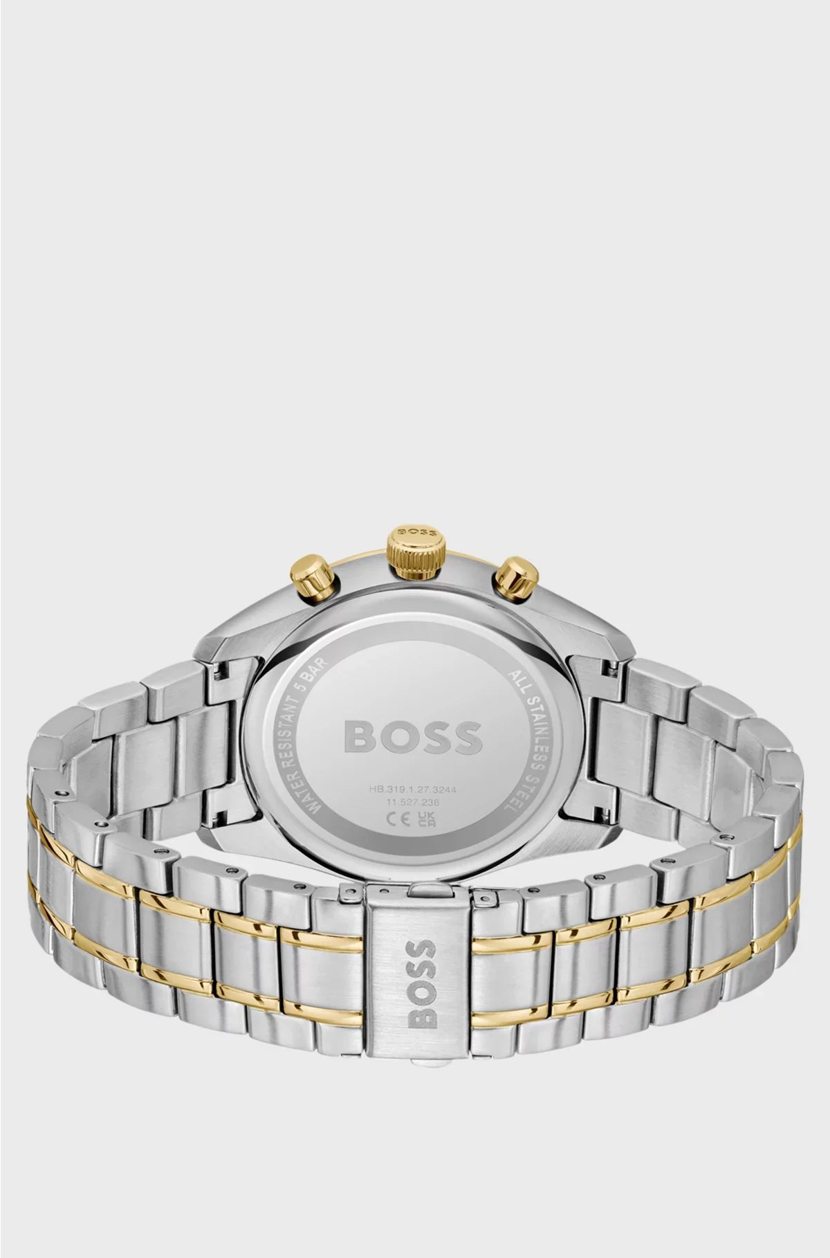 TWO-TONE CHRONOGRAPH WATCH WITH OLIVE DIAL