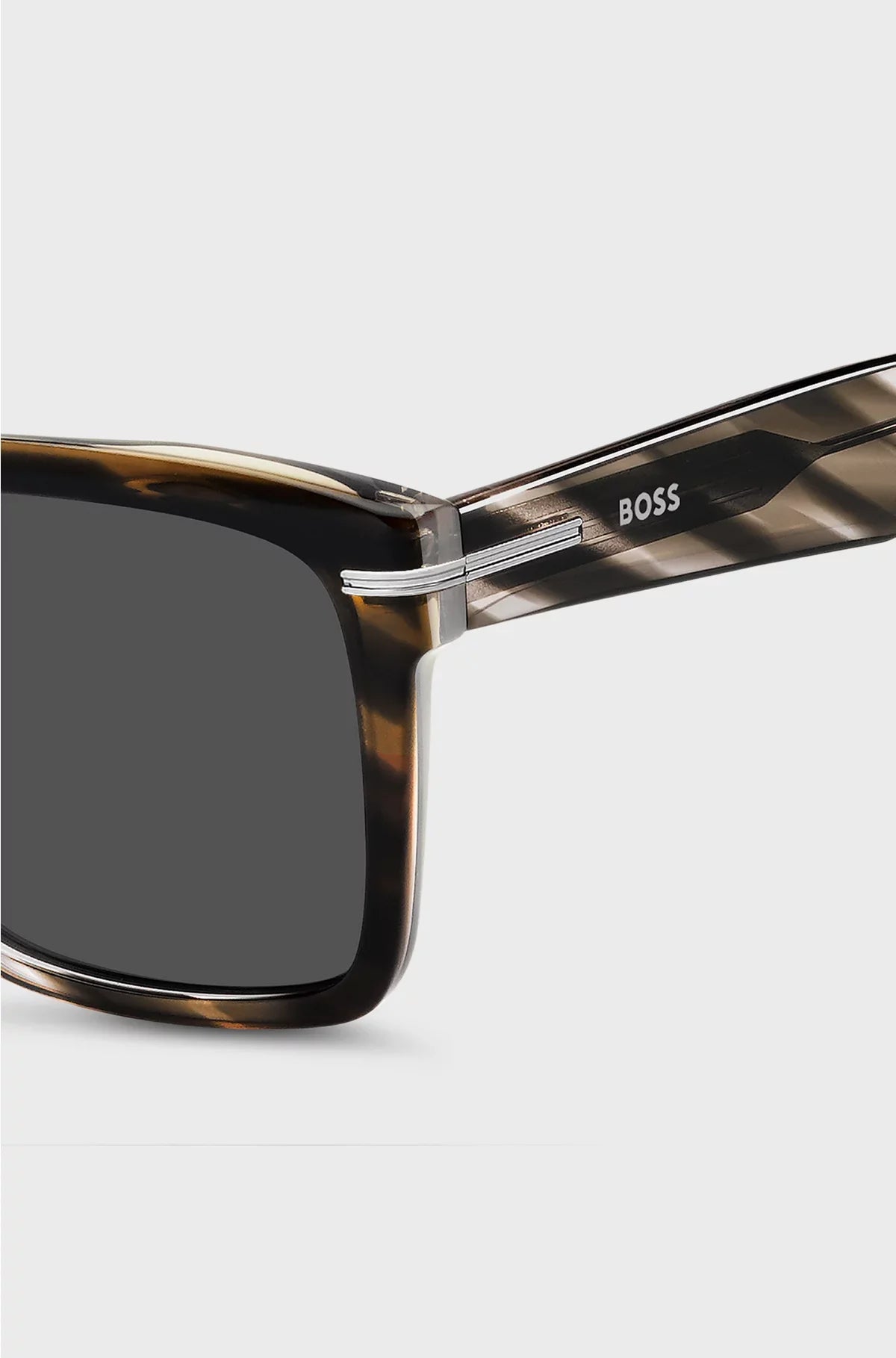 PATTERNED-ACETATE SUNGLASSES WITH SILVER-TONE TRIMS