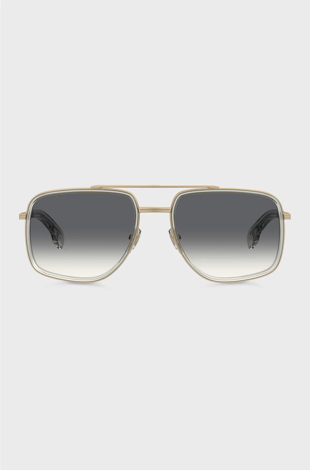 DOUBLE-BRIDGE SUNGLASSES WITH GOLD-TONE EFFECT