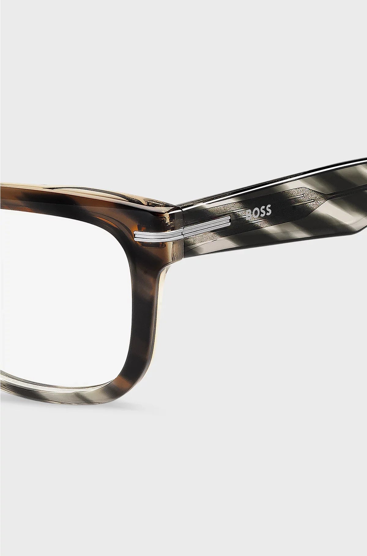 PATTERNED-ACETATE OPTICAL FRAMES WITH TEMPLE LOGO