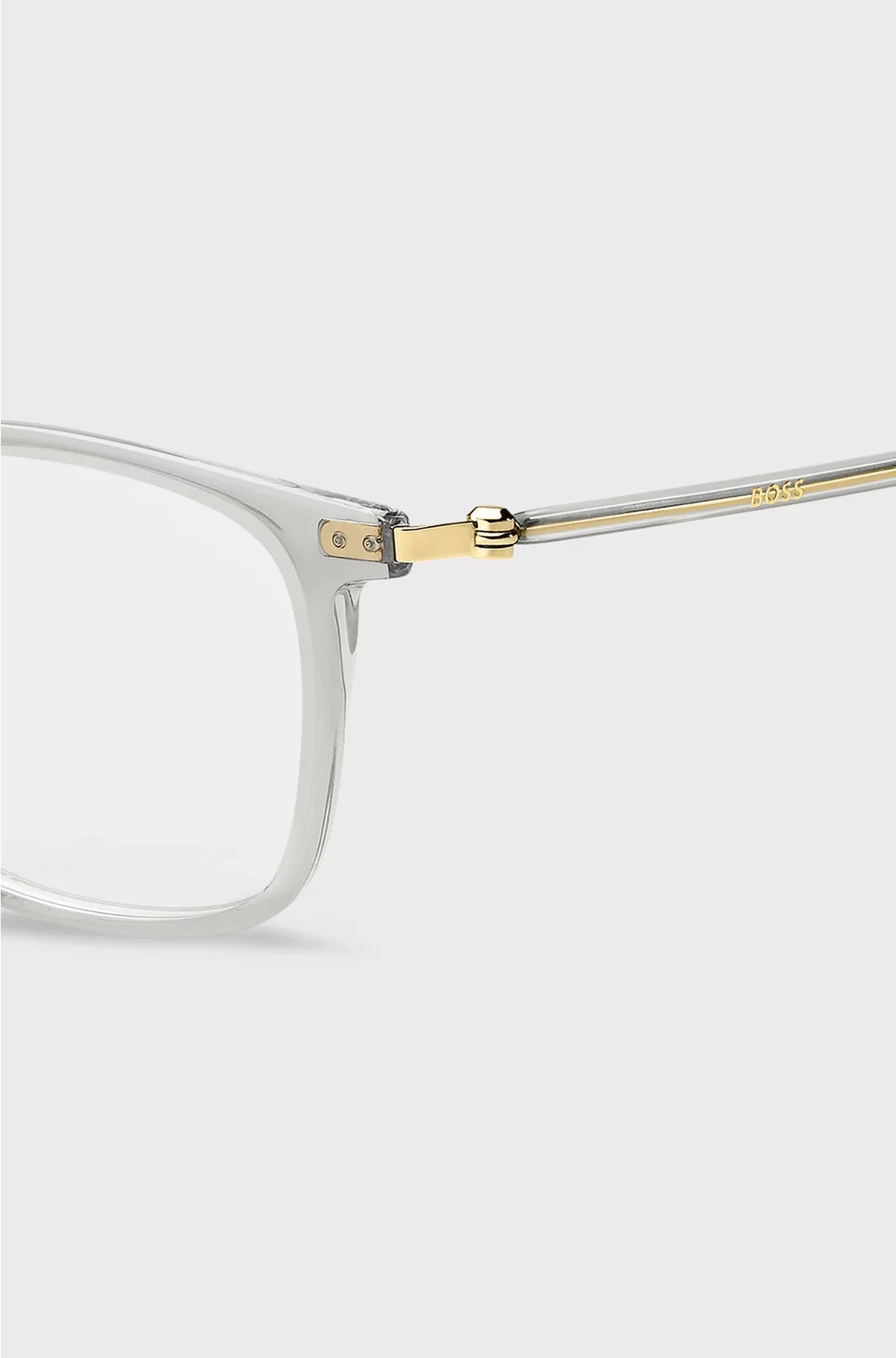 OPTICAL FRAMES IN TRANSPARENT ACETATE AND GOLD-TONE STEEL