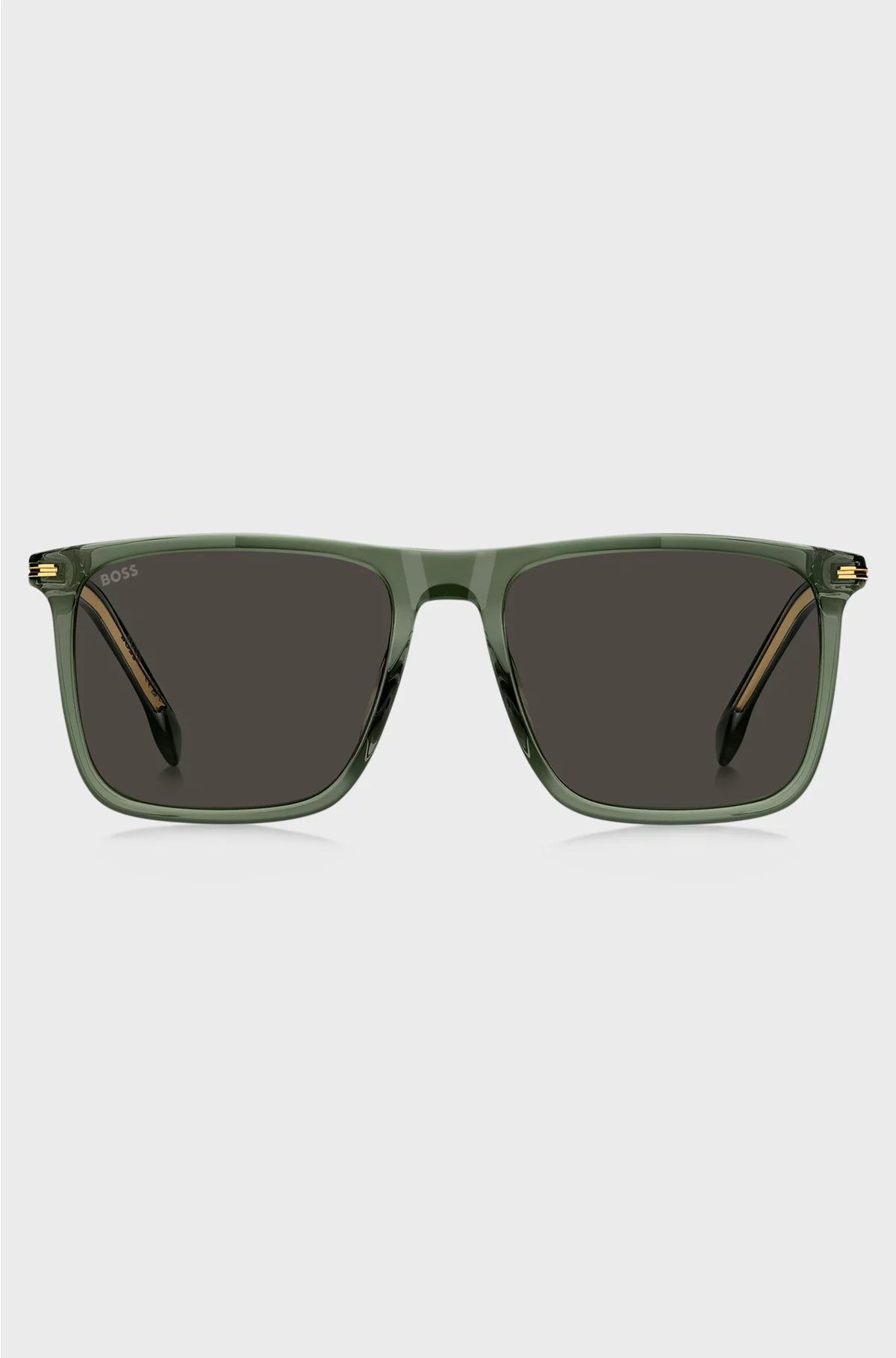 GREEN-ACETATE SUNGLASSES WITH GOLD-TONE TRIMS