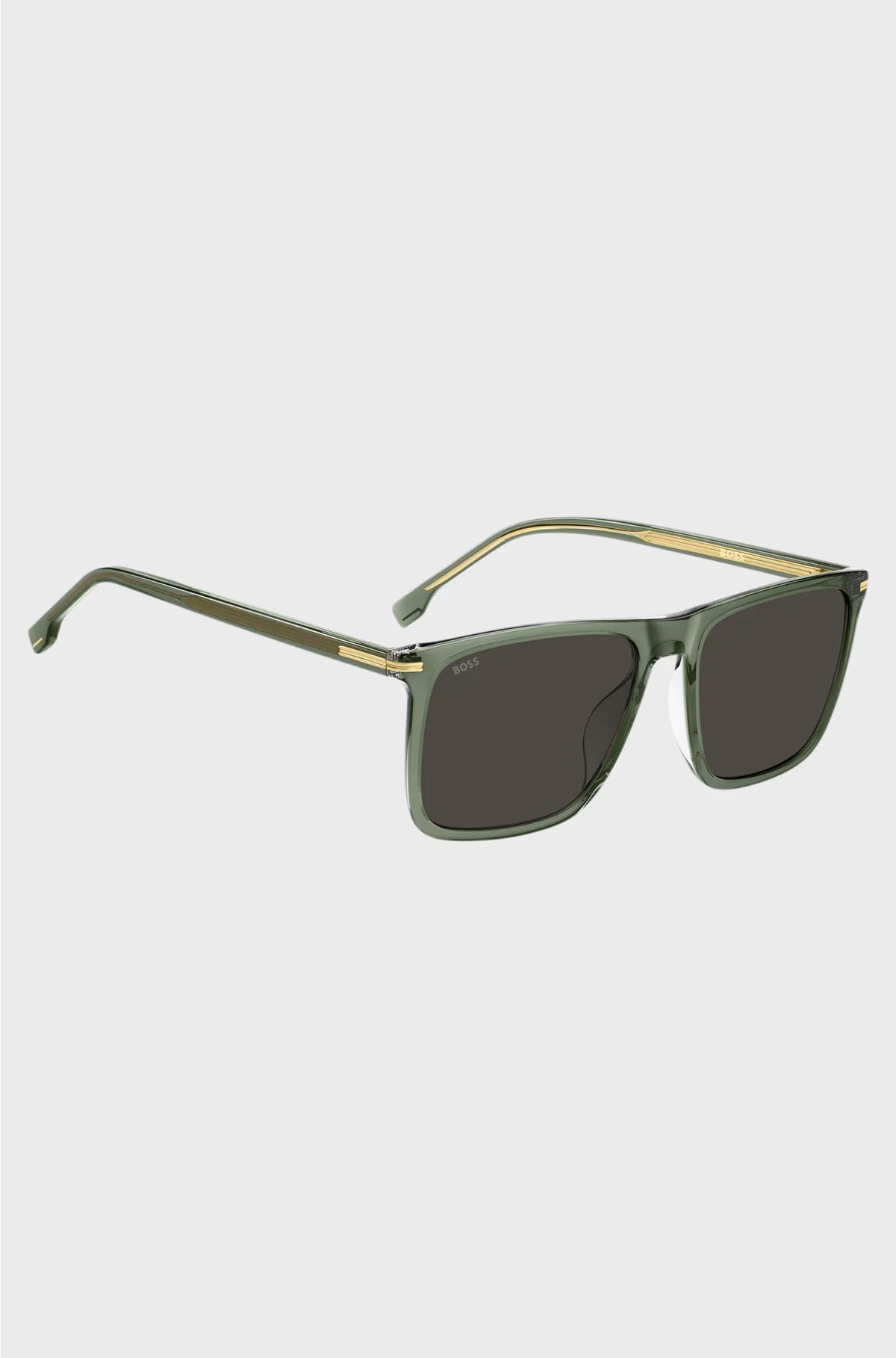 GREEN-ACETATE SUNGLASSES WITH GOLD-TONE TRIMS