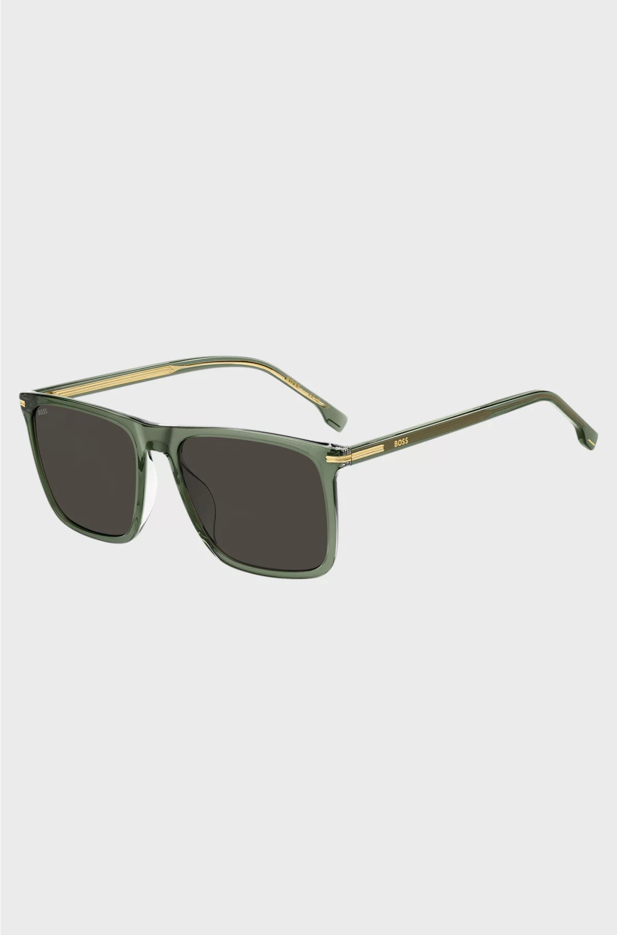 GREEN-ACETATE SUNGLASSES WITH GOLD-TONE TRIMS