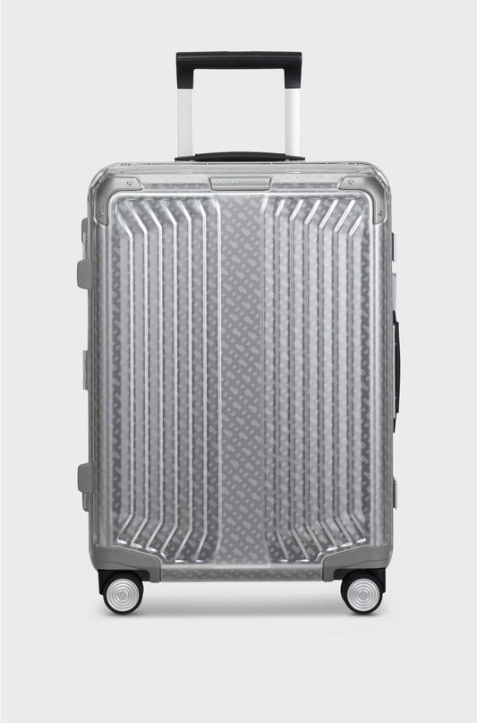 SILVER ALUMINIUM CABIN-SIZE SUITCASE 55CM