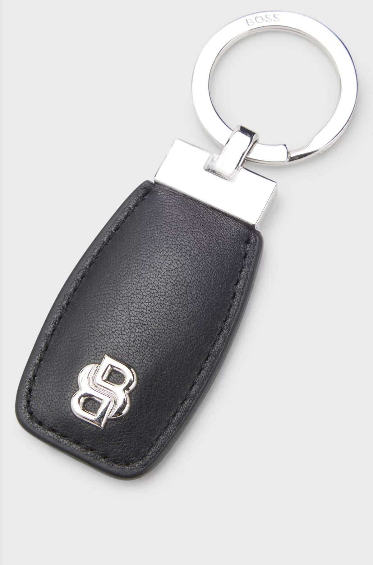PORTACHIAVI IN PELLE CON DOPPIA MONOGRAMMA B CROMATA