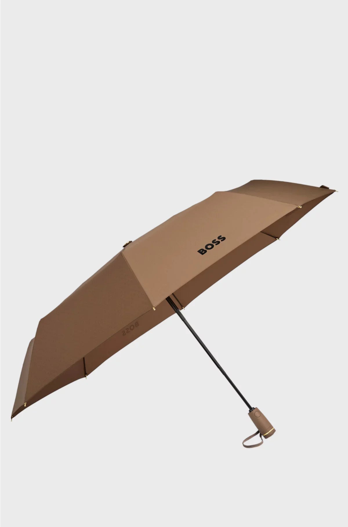 MONOGRAM-CANOPY POCKET UMBRELLA IN CAMEL
