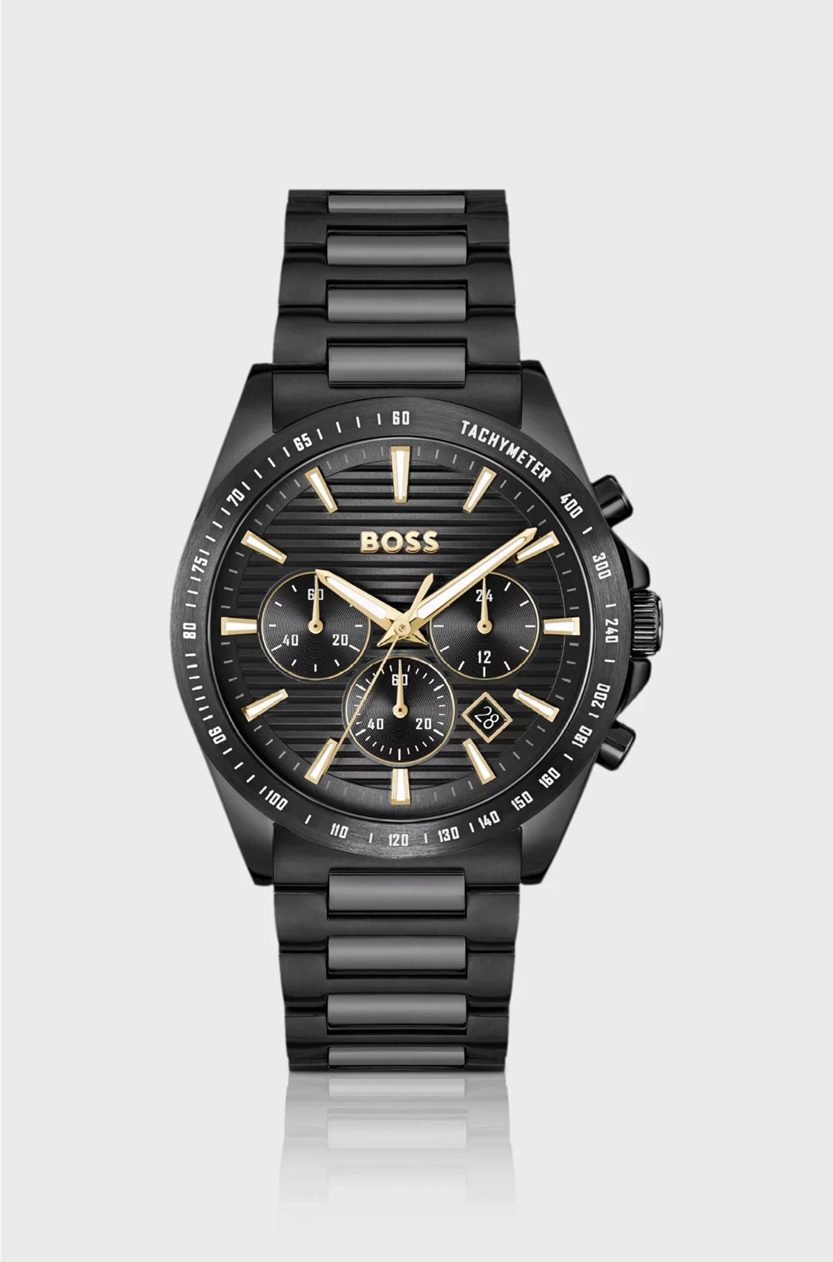 OROLOGIO STRIKE PLACCATO NERO CON BRACCIALE H-LINK TONALE