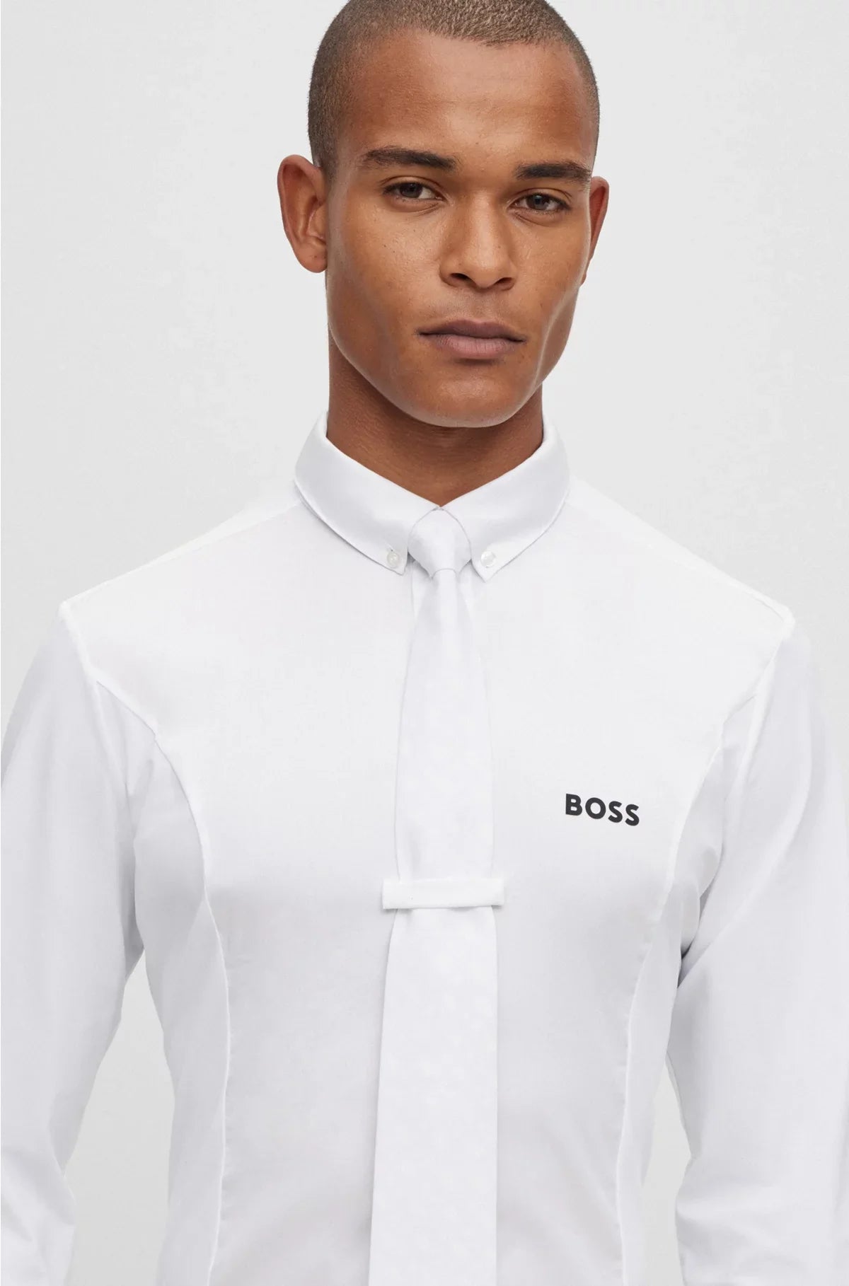 CAMICIA DA CONCORSO SLIM FIT IN TESSUTI MISTI