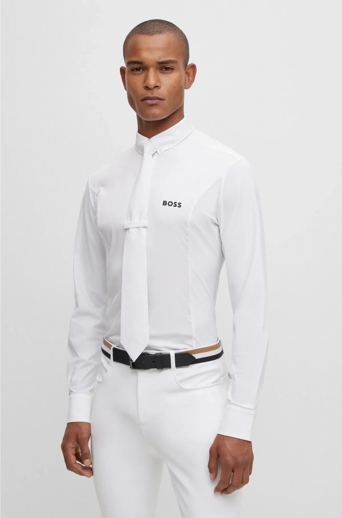 CAMICIA DA CONCORSO SLIM FIT IN TESSUTI MISTI