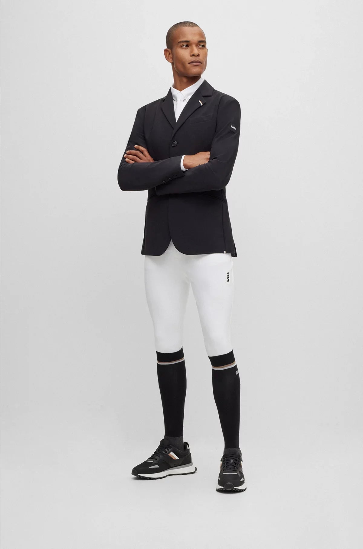 EQUESTRIAN KNEE-GRIP BREECHES IN POWER-STRETCH MATERIAL
